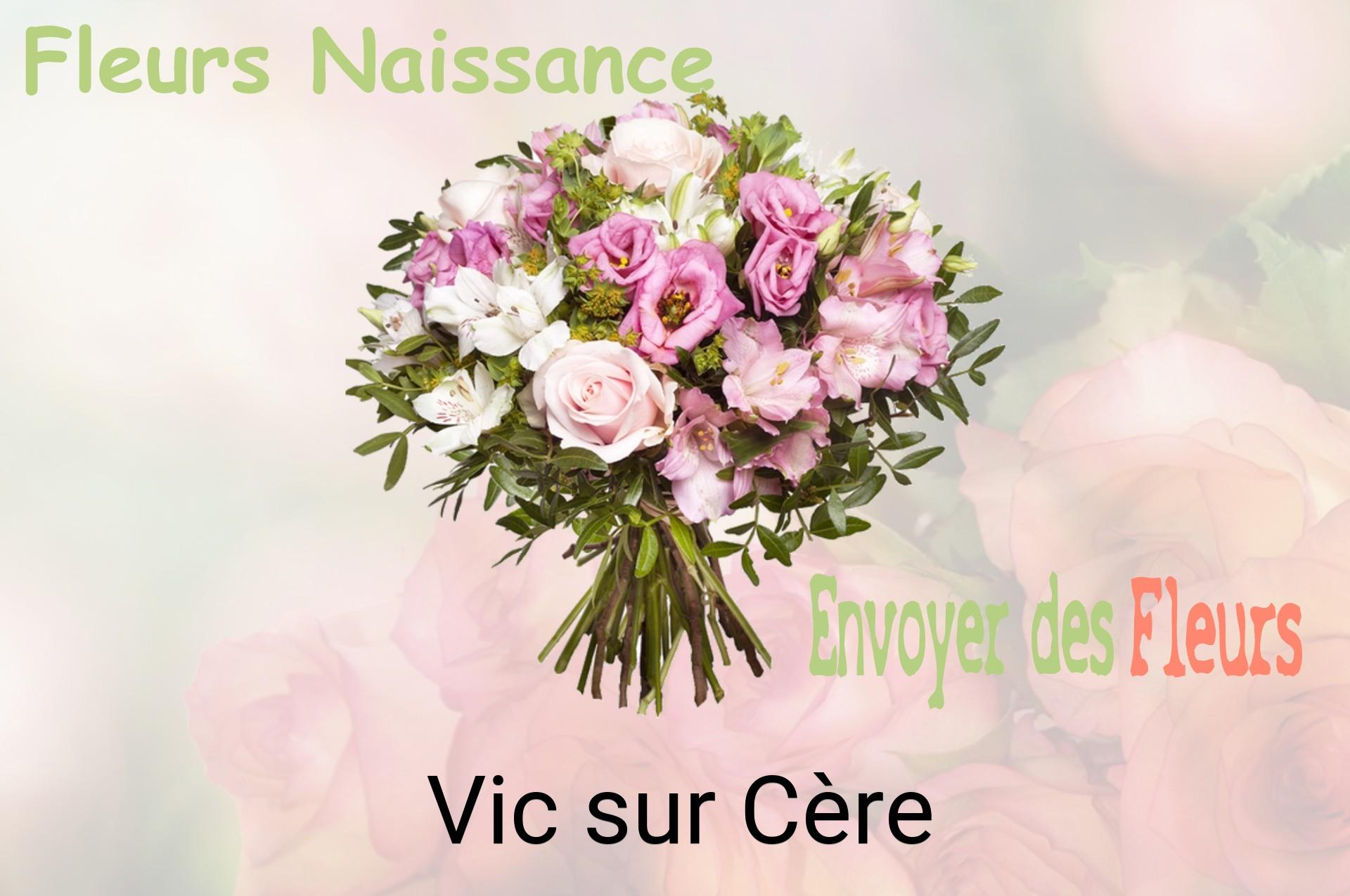 Bouquet de fleurs de naissance livré à Vic-sur-Cère